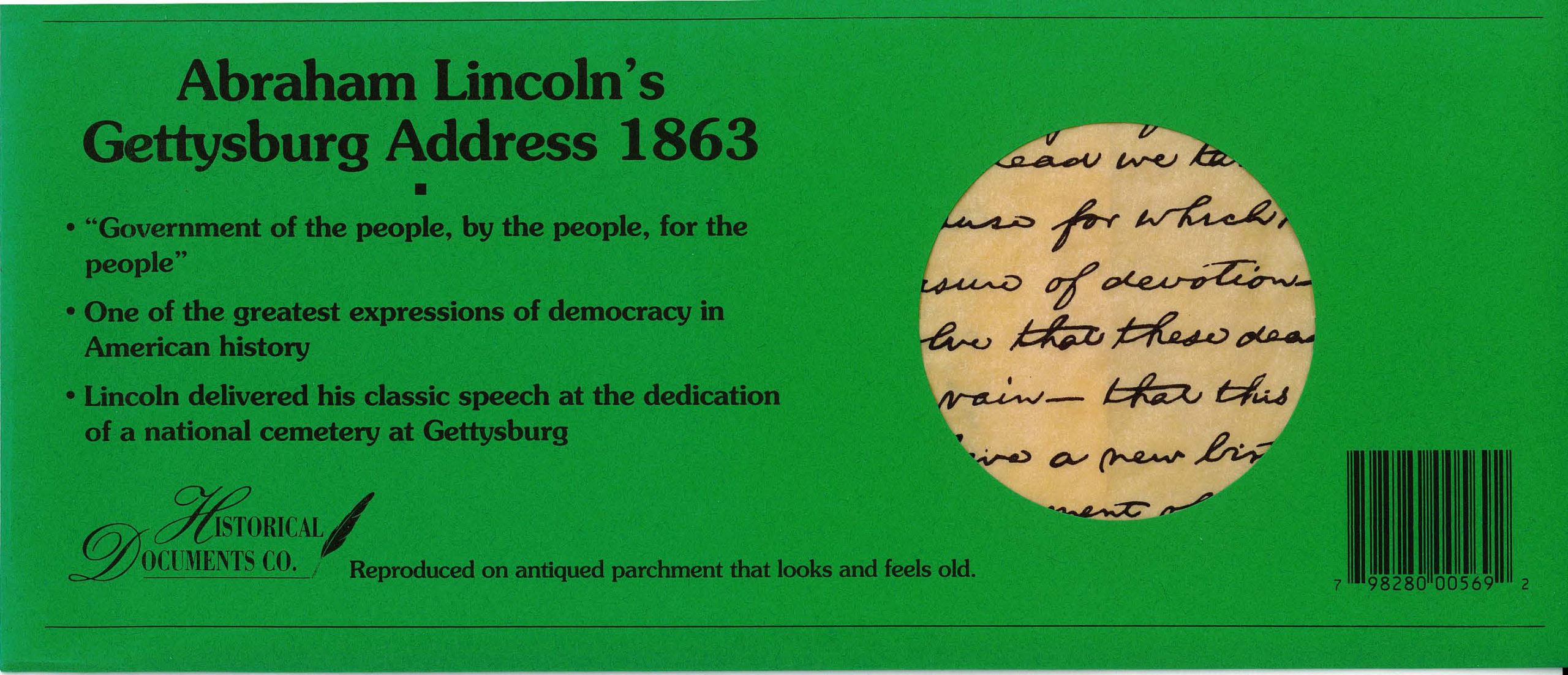 Documents- Abraham Lincoln’s Gettysburg Address 1863