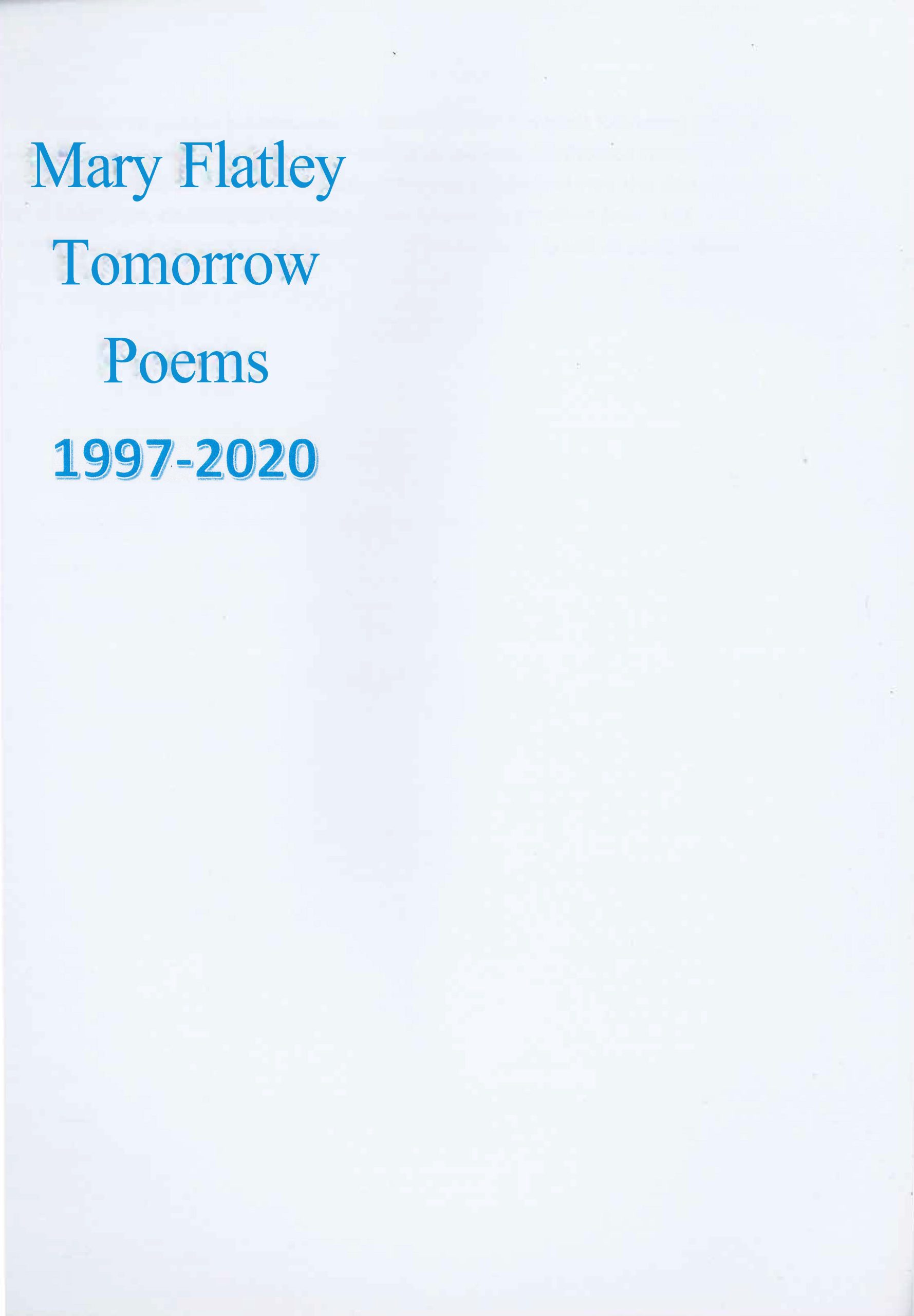 Tomorrow Poems (1997-2020)