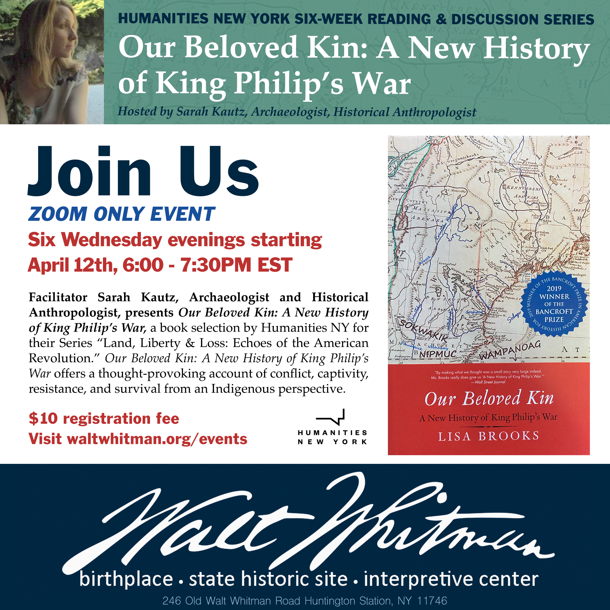 Book Discussion Group:  “Our Beloved Kin: A New History of King Philip’s War”