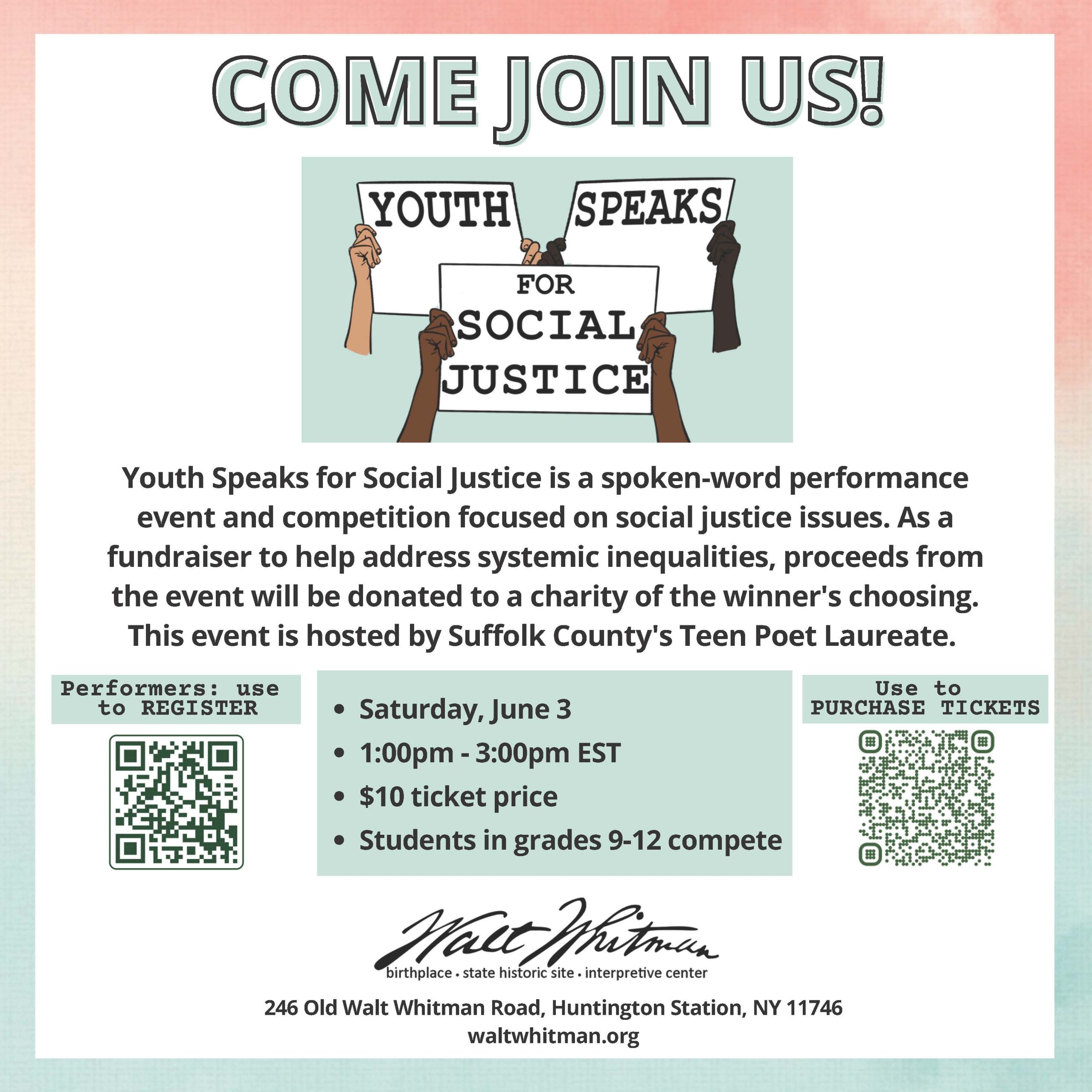 Youth Speaks For Social Justice Event